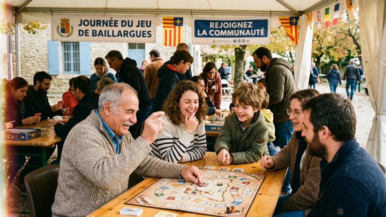 Groupe d'adhérents et de résidents participant à une excursion naturaliste de terrain à Baillargues